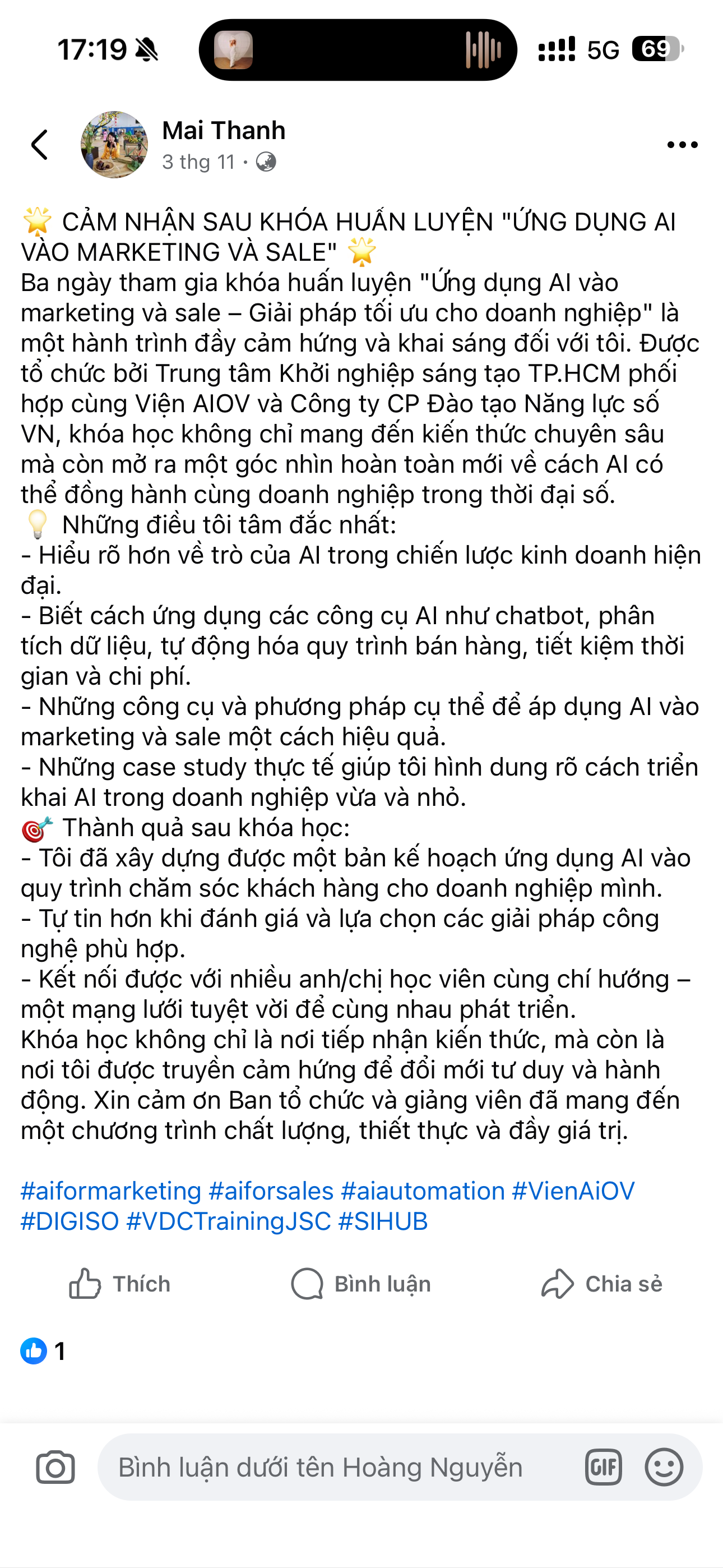Feedback học viên 2